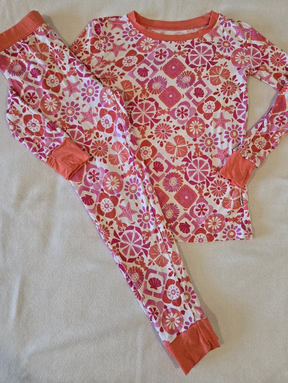 Little Sleepies Coastal Gems Long Sleeve Pajama Set Size 5/6